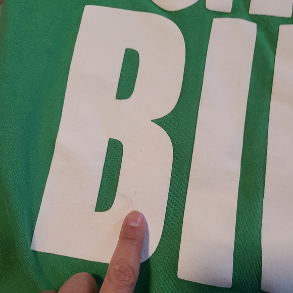 Justice Justin Bieber Green Ghost Beiber Sweatshirt Size Large - Picture 9 of 9